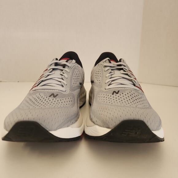New Balance Men's Fresh Foam X 880v13 Running Shoe Grey/Crimson/Black 8 - Picture 3 of 10